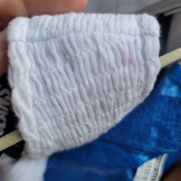 DKNY Cotton Gauze Smocked-Bodice white Maxi Dress size L sleevesless 100% cotton - Picture 11 of 12